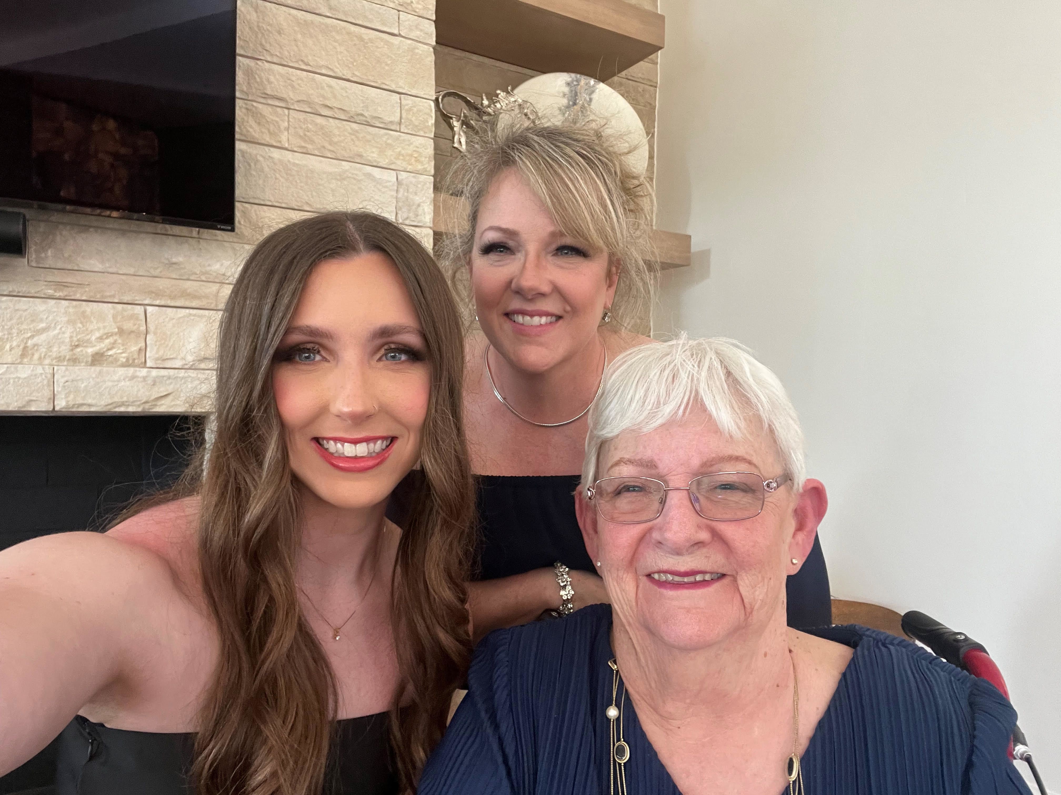 three women smiling