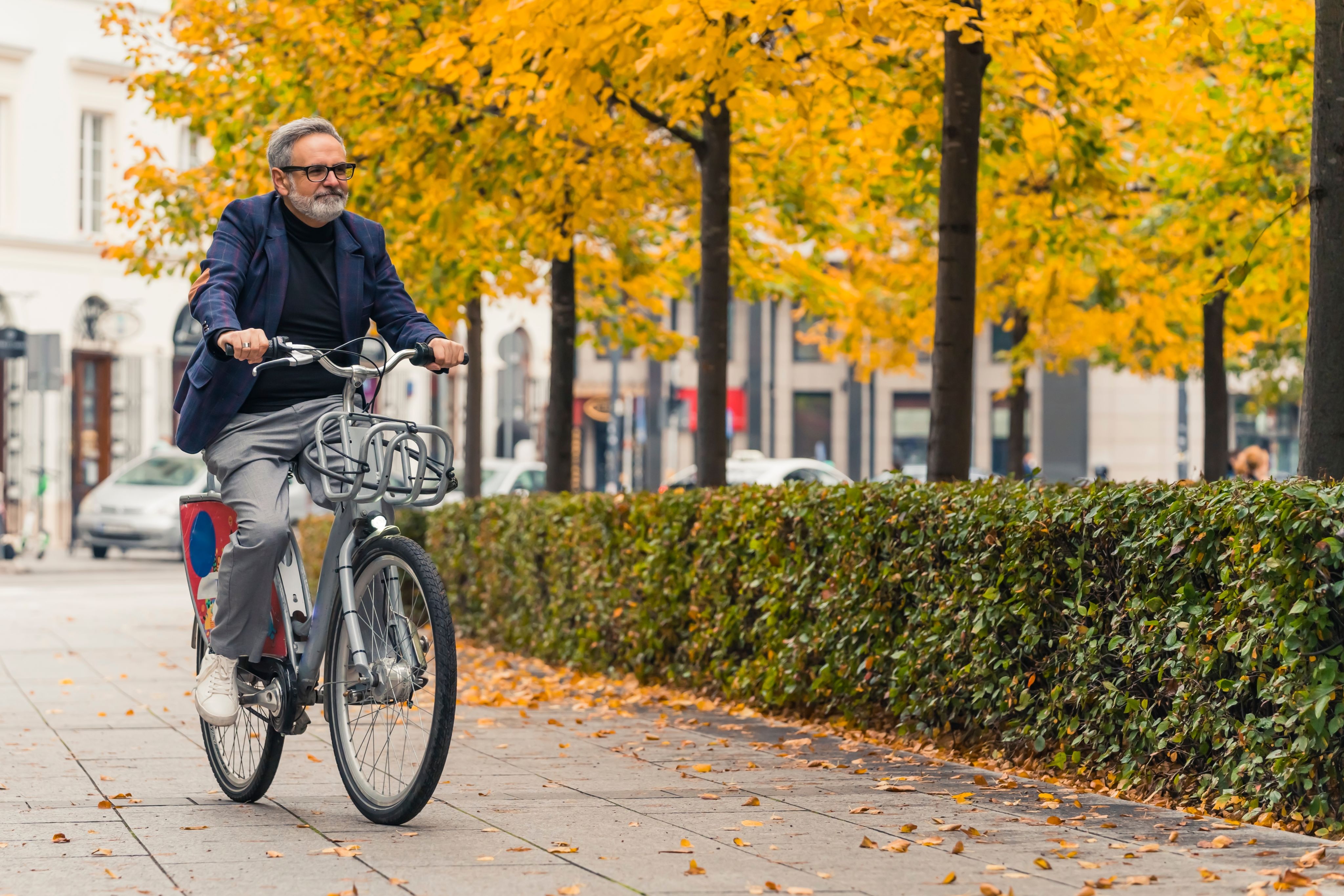 man on bicycle